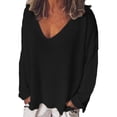 thumbnail image 1 of FASHIONWT Women Plus Size Long Sleeve Round Neck Solid Loose Street Style Top, 1 of 4