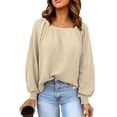 thumbnail image 1 of FASHIONWT Women Plus Size Solid Color Slash Neck Loose Casual Knit Sweater Top, 1 of 4