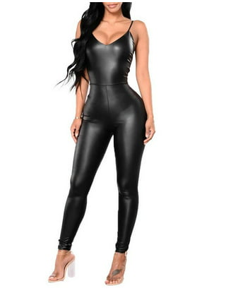 PUFF SLEEVES WOMEN BLACK LEATHER JUMPSUIT-WOMEN LEATHER JUMPSUITS –  LeatherViz- Men Leather Jackets, Women Leather Jackets
