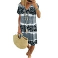 thumbnail image 1 of FASHIONWT Women Summer Code Size Sexy Leopard Print Casual Midi Dress, 1 of 5