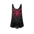 thumbnail image 1 of FASHIONWT Women Summer Plus Size Dark 
 Vibes Rose Lace Stitching Classical Vest, 1 of 3