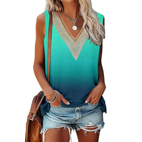 FASHIONWT Women Tie-Dye Gradient Print Oversized T-Shirt Top