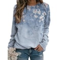 thumbnail image 1 of FASHIONWT Women Trendy Activewear Tops Long Sleeve Round Neck Print Sweatshirt, 1 of 4