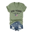 thumbnail image 1 of FASHOFT 250 Years American Flag Shirt for Women 250th Anniversary USA T Shirt Independence Day Freedom Shirts Tops Army Green L, 1 of 2