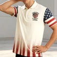 thumbnail image 1 of FASHOFT 250th Anniversary USA Shirt Men 4th of July Polo Shirts Moisture Wicking Patriotic Golf Polos White L, 1 of 6