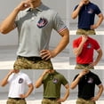 thumbnail image 1 of FASHOFT 4th of July Golf Polo Shirts for Men Funny Print Quick Dry Short Sleeve Performance Polos Moisture Wicking Tops Red XL, 1 of 4