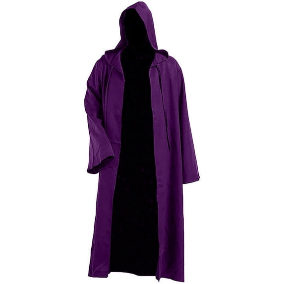 FASHOFT Adult Hooded Robe Halloween Long Sleeve Cape Cloak Cosplay Outfit Masquerade Party Stage Performance Fancy Dress Up Halloween L