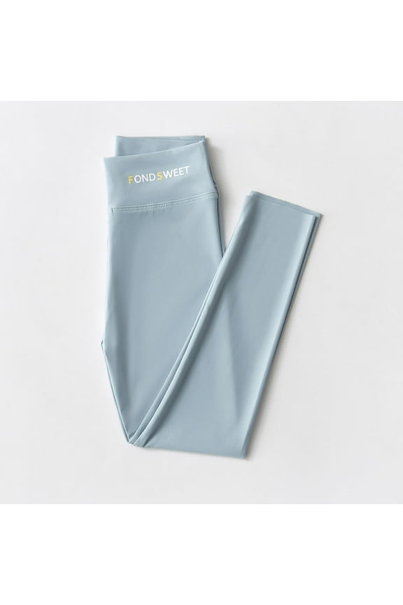 Athletic Leggings for Girls Kids Dance Running Yoga Pants Workout Active Dance Tights with Pockets Light Blue