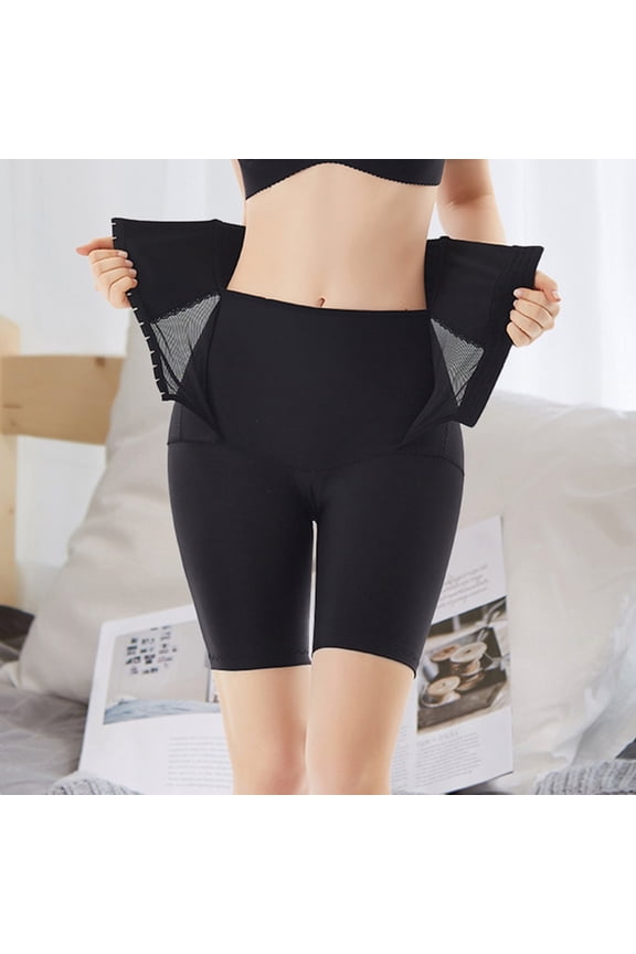 Black Tummy Control Shapewear For Women Postpartum Hip Lower Belly Smoothing Shaper Panties Elastic Waist Booty Sculpting Compression Bottoms Butt Lifting Shapewear L