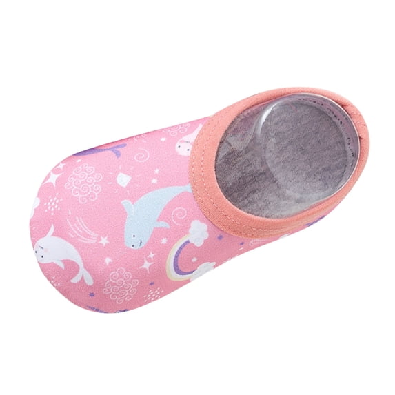 FASHOFT Boys And Girls Kids Anti Slip Water Shoes Sock Shoes Barefoot For Toddler Beach Pool Swim Wear Kids Shoes Pink 5-6 Years
