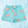 thumbnail image 1 of FASHOFT Boys Swim Trunk Hawaiian Print Swim Shorts Little Boys Bathing Suit Swimsuit Kids Swimwear Light Blue, 1 of 3