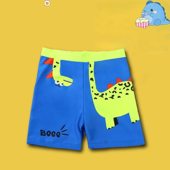 FASHOFT Boys Swim Trunk Hawaiian Printed Swim Shorts Little Boys Bathing Suit Swimsuit Kids Swimwear Blue