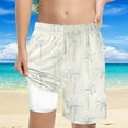 thumbnail image 1 of FASHOFT Boys Swim Trunks with Boxer Brief Liner Compression Boy Bathing Suit Quick Dry Beach Swimsuit Swim Shorts Beige, 1 of 5