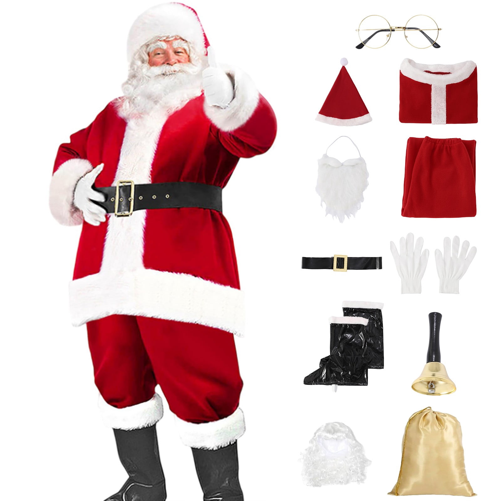 FASHOFT Christmas For Adults 11 Piece Set Santa Claus Set 11 Piece Set ...