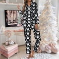 thumbnail image 1 of FASHOFT Christmas Pajamas for Women Set Cute Xmas Print Long Sleeve Button up Shirts and Pants 2 Piece Christmas Pjs Soft Holiday Sleepwear Loungewear L, 1 of 5
