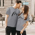 thumbnail image 1 of FASHOFT Couples Tshirt for Men Love Hearts Letter Print Tee Top Valentines Day Matching Shirts for Couple Grey L, 1 of 5