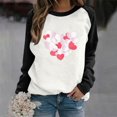 thumbnail image 1 of FASHOFT Crewneck Valentine Day Sweatshirt for Women Love Heart Graphic Shirts Valentine's Day Gift for Her Oversized Hoodies Black L, 1 of 4