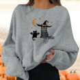 thumbnail image 1 of FASHOFT Cute Halloween Sweatshirt for Women Ghost Graphic Oversized Sweater Long Sleeve Crew Neck Pullover Tops Fall Winter Casual Holiday Hoodie Grey XL, 1 of 6