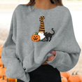 thumbnail image 1 of FASHOFT Cute Halloween Sweatshirts for Women Ghost Graphic Oversized Sweater Long Sleeve Crew Neck Pullover Tops Fall Winter Casual Holiday Hoodie Grey M, 1 of 6
