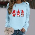 thumbnail image 1 of FASHOFT Cute Valentines Sweatshirt for Women Love Heart Graphic Shirts Casual Lightweight Valentines Day Long Sleeve Tops Light Blue L, 1 of 4