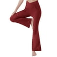 thumbnail image 1 of FASHOFT Flare Leggings for Women Crossover High Waist Yoga Pants with Pockets Bootcut Flared Leggings Workout Stretchy Bell Bottom S, 1 of 7
