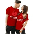 thumbnail image 1 of FASHOFT Funny Valentine's Day Couple Matching Shirts for Women Love Heart Graphic Tees Valentines Day Gifts for Her Short Sleeve Crewneck Tshirt Red M, 1 of 5