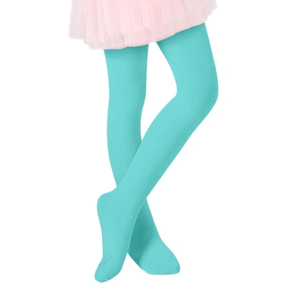 FASHOFT Girls Ballet Tights Thin High Elastic Spring Summer Soft For Kids Dance Practice And Daily Wear Girls Dance Tights Mint Green 4-5 Years