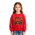 thumbnail image 1 of FASHOFT Girls Halloween Sweatshirt Ghost Graphic Pullover Tops Halloween Outfit Kids Long Sleeve Shirt Fall Tops Spooky Season Sweater Red 13-14 Years, 1 of 3
