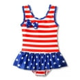 thumbnail image 1 of FASHOFT Girls Swimsuit Independence Day Two Piece Swimsuits 4th of July Bathing Suit Summer Beach Girl Swimwear Red 18-24 Months, 1 of 6