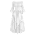 thumbnail image 1 of FASHOFT Gothic Punk Dress for Women Halloween Cold Shoulder Butterfly Sleeve Christmas Cosplay Party Dress M, 1 of 4