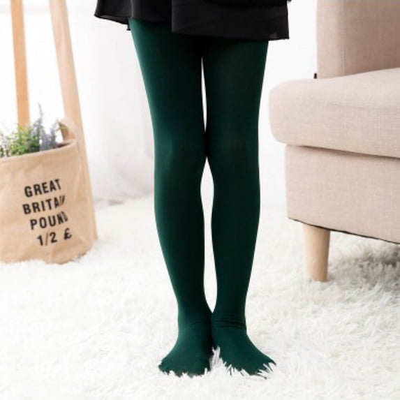 FASHOFT Halloween For Girls Velvet Dance Tights Sheer Stockings Stretchy Leggings Slim Fit Base Pants Gymnastics Practice Wear Kids Halloween Green 6-8 Years