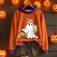thumbnail image 1 of FASHOFT Halloween Sweatshirt for Women Cute Ghost Graphic Oversized Hoodie Causal Holiday Tops Long Sleeve Pullover Purple S, 1 of 4