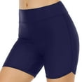 thumbnail image 1 of FASHOFT High Waisted Swim Shorts Women Tummy Control UPF 50+ Swim Bottom Board Shorts for Summer Beach Vacation Rash Guard Dark Blue S, 1 of 8