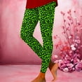 thumbnail image 1 of FASHOFT High Waisted Valentine's Day Leggings for Women Soft Love Heart Printing Legging Tights Casual Yoga Pants Green M, 1 of 5