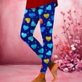 thumbnail image 1 of FASHOFT High Waisted Valentines Day Leggings for Women Soft Love Heart Printing Legging Tights Casual Yoga Pants Blue L, 1 of 5