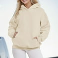 thumbnail image 1 of FASHOFT Hoodies for Women Oversized Sweatshirts Fall Fashion Outfits 2025 Casual Sweaters Tops Workout Winter Clothes Beige L, 1 of 5