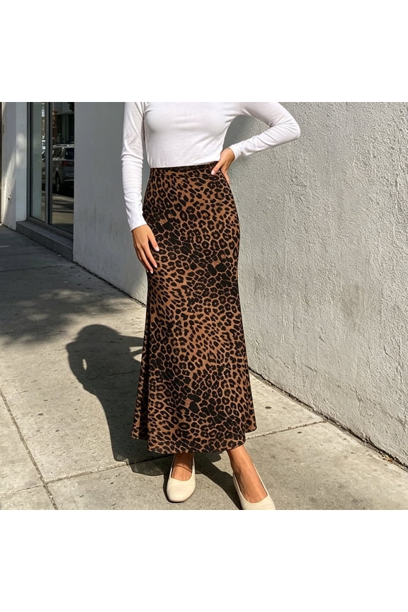 Leopard Print Mesh Mini Skirt For Women Figure Hugging Slim Trendy Pattern High Waist Design For Club Street And Daily Wear Short Skirt Multicolour