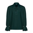 thumbnail image 1 of FASHOFT Men's Vampire Halloween Long Sleeve Shirt Gothic Ruffle Collar Oktoberfest Cosplay Outfit Party Stage Performance Dress Up Halloween M, 1 of 6