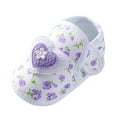 thumbnail image 1 of FASHOFT Newborn Infant Baby Girls Bow Tie Princess Sandals Soft Sole Summer For Baby Daily Wear Baby Shoes Purple 0-3 Months, 1 of 7