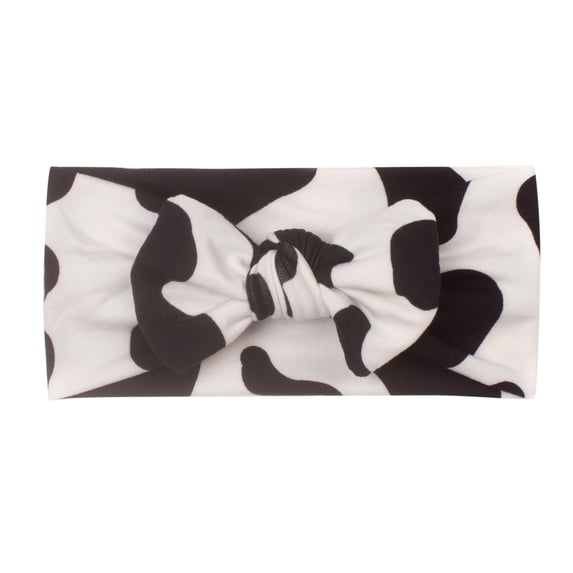 FASHOFT Newborn Infant Baby Girls Leopard Print Headbands Wide Band Seamless Bow Ins Style For Baby Daily Wear Baby Gear E One Size