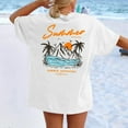 thumbnail image 1 of FASHOFT Oversized Graphic Tees for Women Summer Beach Vacation T Shirts Short Sleeve Tee Loose Fit Casual Tops White XXL, 1 of 6
