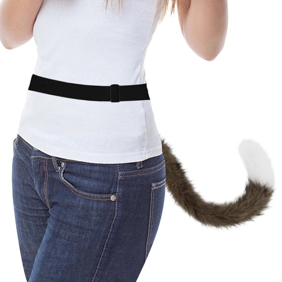 FASHOFT Plush Cat Tail Halloween Cosplay Accessory Handmade Faux Fur Kitten Tail For Anime Expo Party Dress Up Halloween Costume One Size