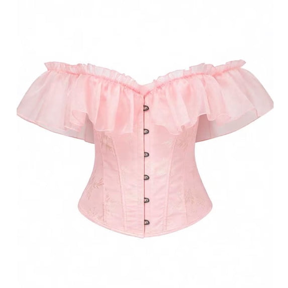 FASHOFT Red Renaissance Corset Top For Women European Court Style Strapless Boned Waist Cincher Bustier Bust Support Outerwear For Formal Gown Matching Corset Formal Dress S