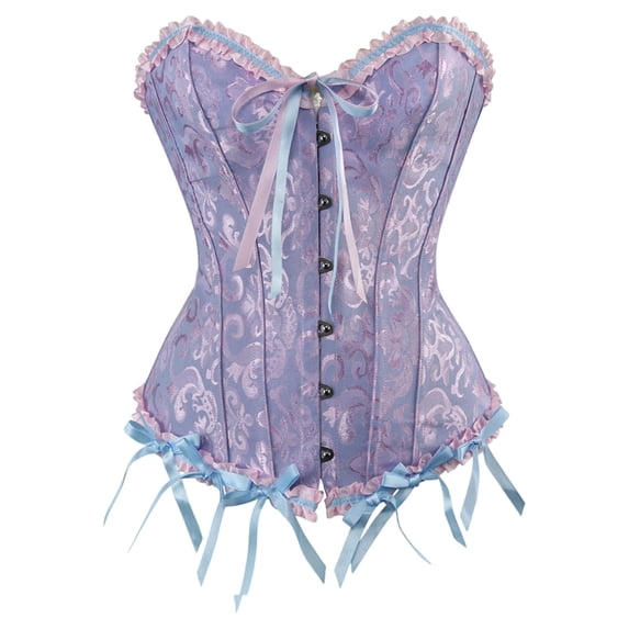 FASHOFT Renaissance Corset Top For Women Court Style Jacquard Body Shaping Top European Tummy Control Waist Cinching Everyday Wear Bustier Jean Corset Top XXXXXXXL