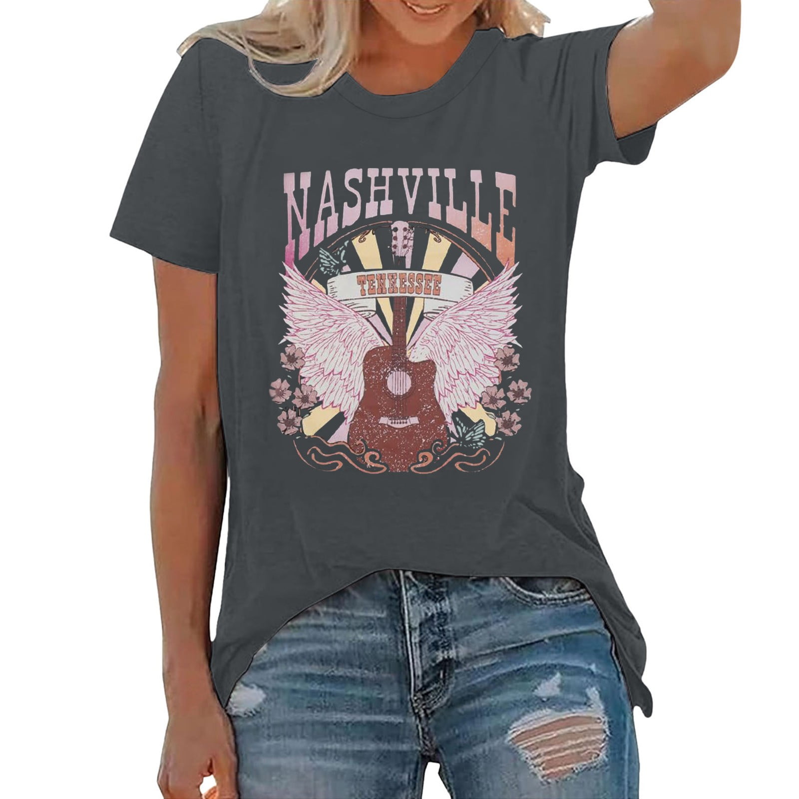 FASHOFT Rock Band T Shirts for Women Country Music Shirt Tops Music ...