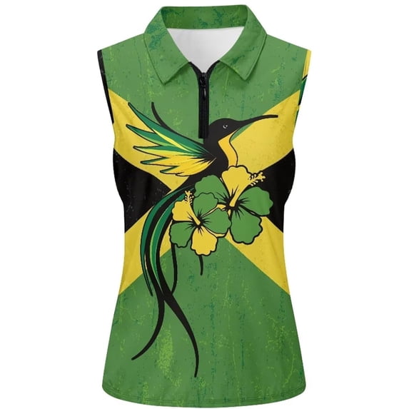 FASHOFT Sleeveless Golf Polo Shirts for Women Tennis Collared Tank Tops Quick Dry V Neck Lightweight Shirt Green L