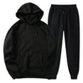 thumbnail image 1 of FASHOFT Solid Sweatsuits for Men 2 Piece Hoodie and Sweatpants Set Track Suits Mens Casual Running Jogging Sweat Suit Black XXL, 1 of 3