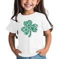 thumbnail image 1 of FASHOFT St Patricks Day T Shirt for Girls Boys Irish Funny Graphic Tees Crew Neck Short Sleeve Top Casual Kids Shirts White, 1 of 5