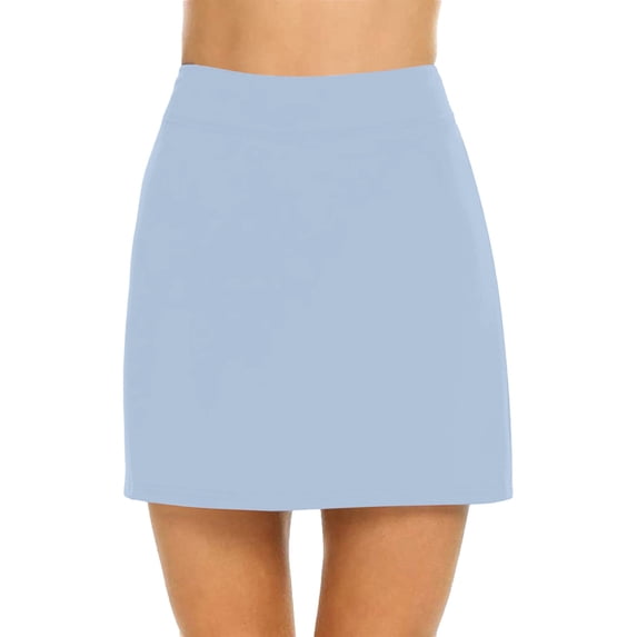 FASHOFT Tennis Skirt For Women Daily Wear Skort Elastic For Running Fitness Yoga And Multi Sports Activities Womens Athletic Skirts Light Blue