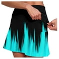 thumbnail image 1 of FASHOFT Tennis Skirts For Women Trendy Printed Double Layer Skort With Pockets Elastic Waist For Fitness And Leisure Wear Womens Athletic Skirt Black, 1 of 5